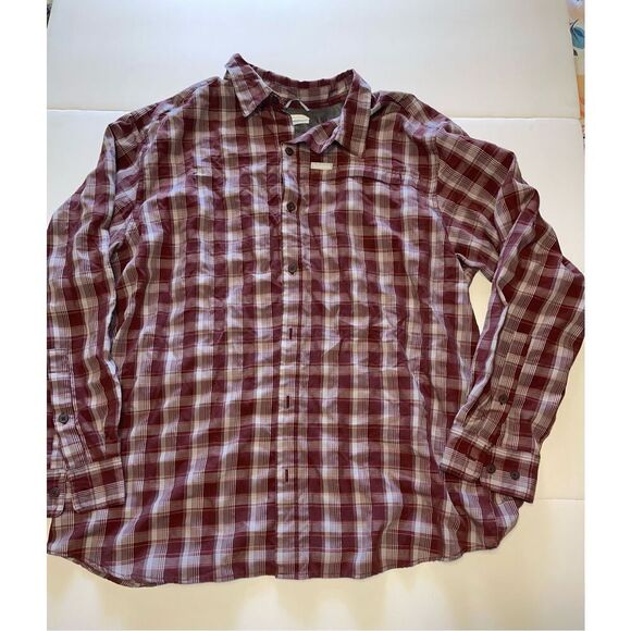 Columbia Other - Columbia Men’s XXL Plaid Long Sleeve Button Down Casual Red Lightweight Sz 2X A2